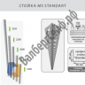 Стеллаж MS Standart 185/100x40/4 полки